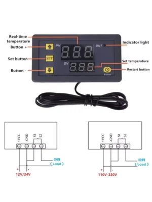 پایه های ماژول نمایشگر دما دیجیتال W3230